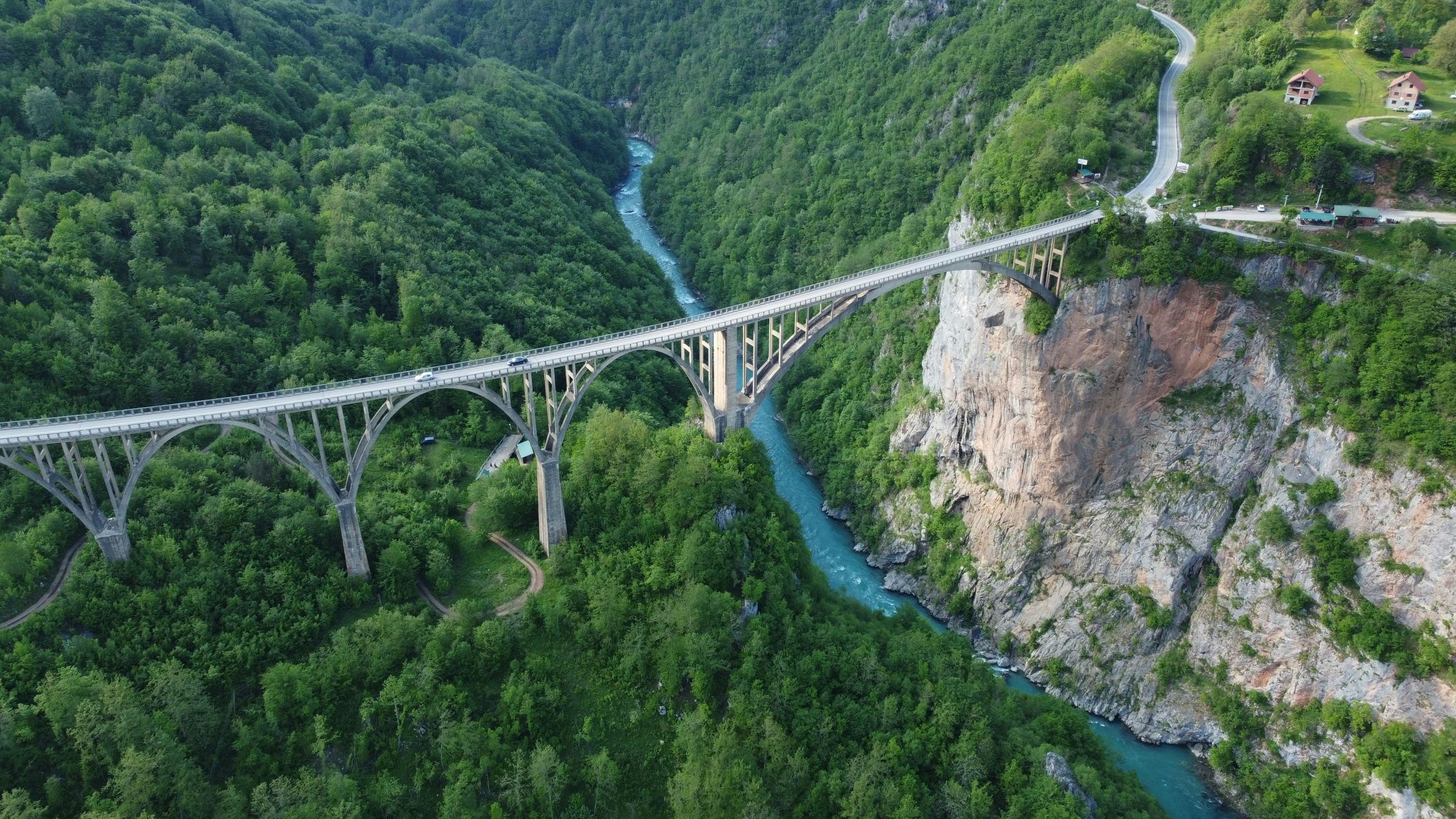 The Đurđevića Tara bridge over the canyon of the river Tara